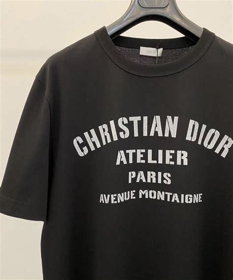 christian dior atelier' t-shirt black|men's dior t shirt sale.